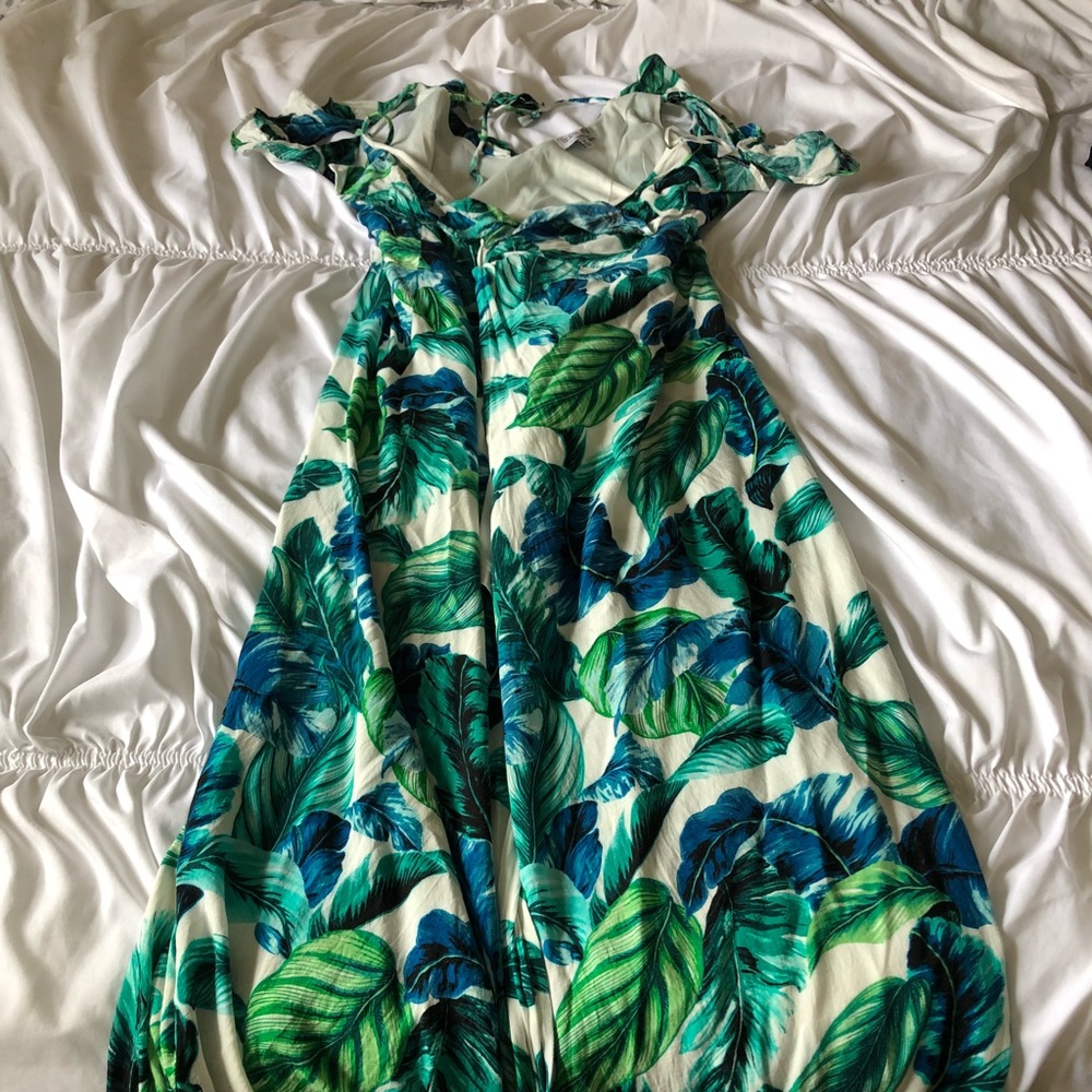 Off the shoulder floral maxi dress